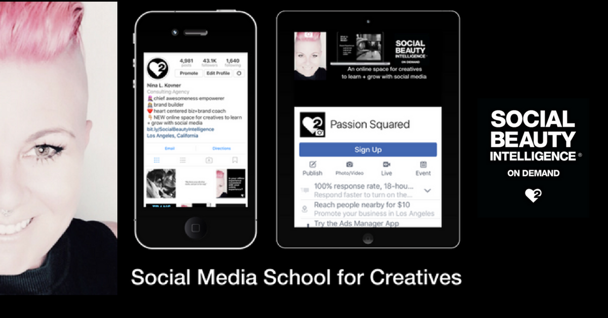 Social media for hairdressers Passion Squared