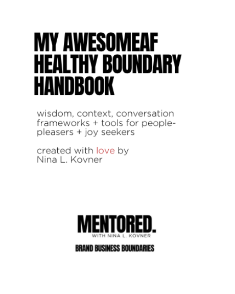 My AwesomeAF Healthy Boundary Handbook