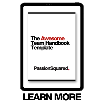 Passion Squared The Awesome Team Handbook Template home page sq